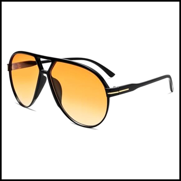 Retro Aviator Sunglasses Oversized Square Frame UV Protection Unisex main image 7